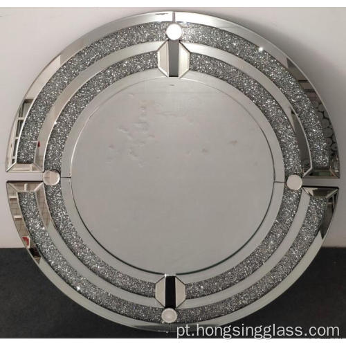 Crystal Diamond Round Modern Sushing Mirror